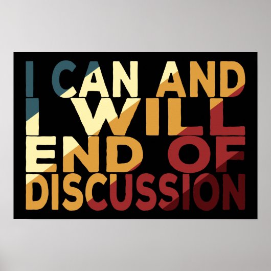 Ik Kan En Ik Zal Einde Discussie Poster (Voorkant)