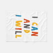 Ik kan en ik zal fleece deken (Voorkant (Horizontaal))