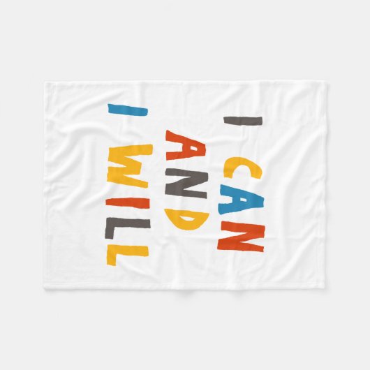 Ik kan en ik zal fleece deken (Voorkant (Horizontaal))