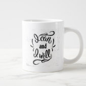 Ik kan en ik zal grote koffiekop (Rechts)