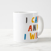 Ik kan en ik zal grote koffiekop (Voorkant rechts)