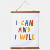 Ik kan en ik zal hangend wandkleed (Voorkant)