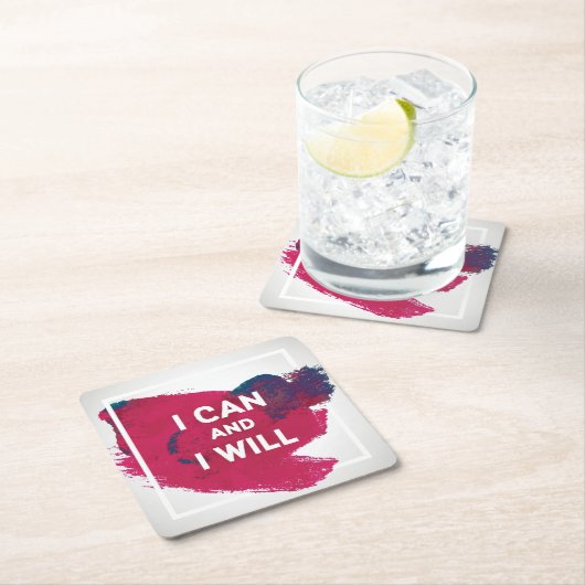 Ik kan en ik zal kartonnen onderzetters (Insitu)