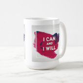 Ik kan en ik zal koffiemok (Voorkant rechts)