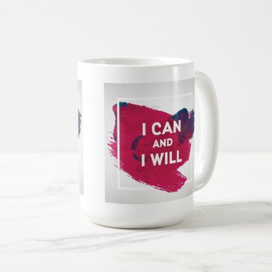 Ik kan en ik zal koffiemok (Voorkant rechts)