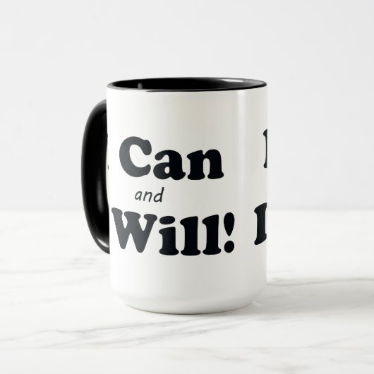 Ik kan en ik zal mok (Voorkant links)