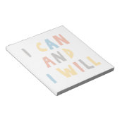 Ik kan en ik zal notitieblok (Schuin)