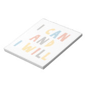 Ik kan en ik zal notitieblok (Linkerzijde)