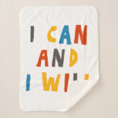 Ik kan en ik zal sherpa deken (Voorkant)