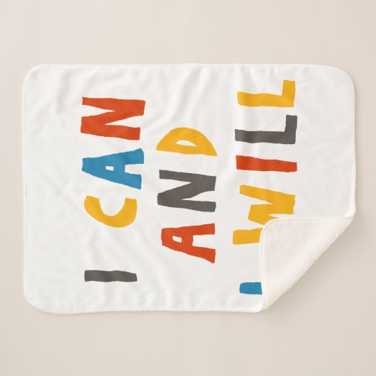 Ik kan en ik zal sherpa deken (Voorkant (horizontaal))