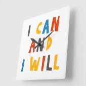 Ik kan en ik zal vierkante klok (Hoek)