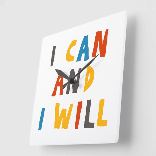 Ik kan en ik zal vierkante klok (Hoek)