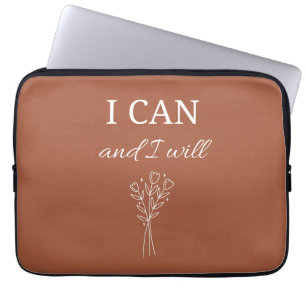Ik kan en wil inspiratie opdoen laptop sleeve