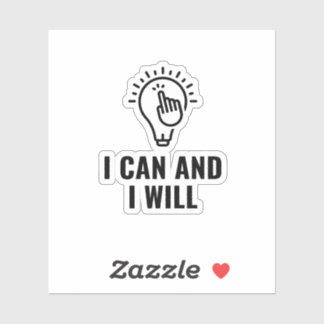 Ik kan en zal het doen sticker