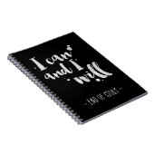 Ik kan en zal - Inspirerend journaal Notitieboek (Rechterzijde)