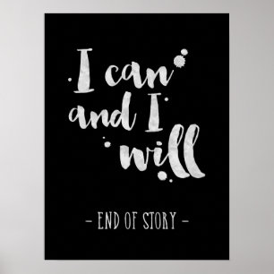 Ik kan en zal - Inspirerend Poster