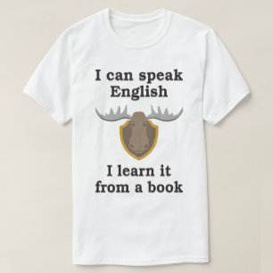 IK KAN ENGELS SPREKEN, IK LEERT HET VAN EEN BOEK T-SHIRT