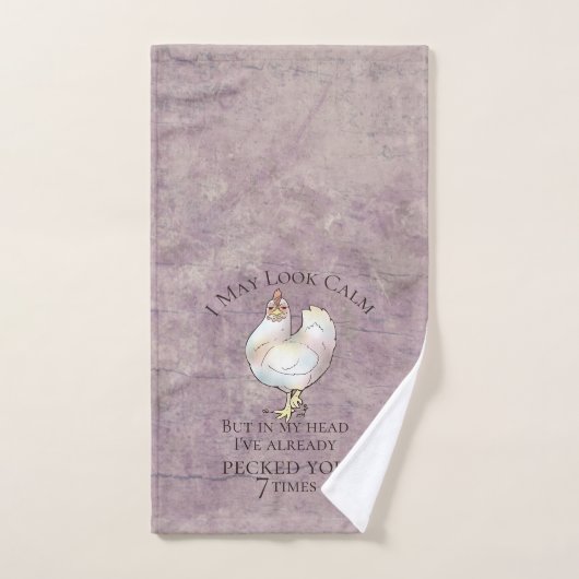 "Ik kan er kalm uitzien" Chicken Bad Handdoek (Handdoek)