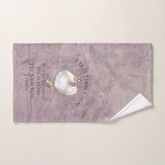 "Ik kan er kalm uitzien" Chicken Bad Handdoek (Handdoek)