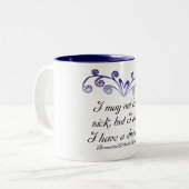 Ik kan er niet ziek uitzien...reumatoïde artritis tweekleurige koffiemok (Voorkant links)