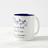 Ik kan er niet ziek uitzien...reumatoïde artritis tweekleurige koffiemok (Voorkant rechts)