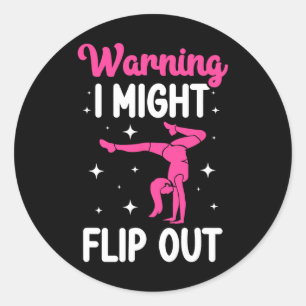 Ik kan flippen Cheerleader Cheerleading Cheer Ronde Sticker