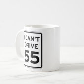 Ik kan geen 55-coffee Mok besturen (Voorkant links)