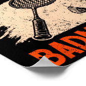Ik kan geen Badminton Racket Shuttle hebben Poster (Hoek)