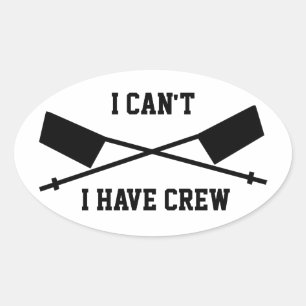 Ik kan geen bemanning hebben ovale sticker