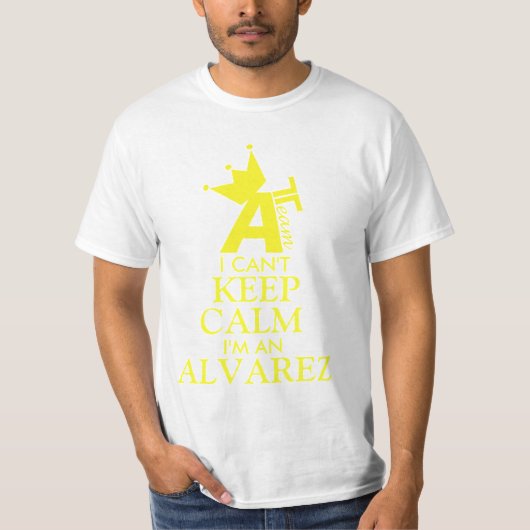 Ik kan geen CALM houden, ik een (achternaam) T-shirt (Voorkant)
