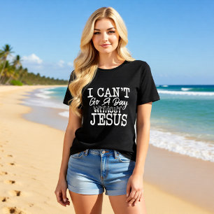 Ik kan geen dag zonder Jezus Christelijk Tri-Blend Shirt
