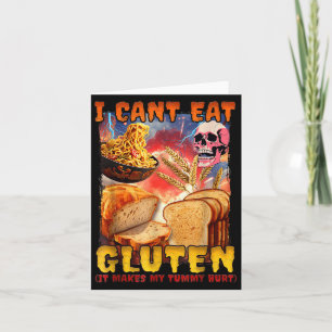 Ik kan geen gluten eten, het maakt mijn buik pijn  kaart