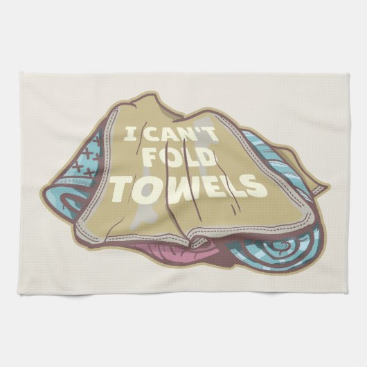 Ik kan geen handdoeken vouwen grappige wasdag (Horizontaal)