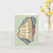 Ik kan geen handdoeken vouwen grappige wasdag kaart (Gele Bloem)