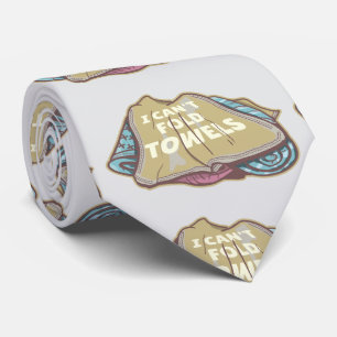 Ik kan geen handdoeken vouwen grappige wasdag stropdas