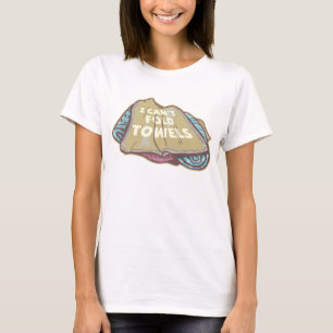 Ik kan geen handdoeken vouwen grappige wasdag t-shirt