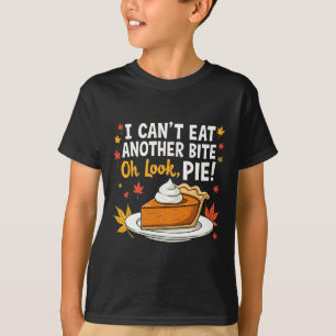 Ik kan geen hap meer nemen Oh kijk Taart valt grap T-shirt