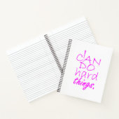 Ik kan geen harde dingen doen. notitieboek (Binnen)