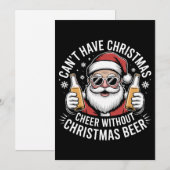 Ik kan geen kerstfeest hebben zonder kerstmis feestdagenkaart (Voorkant / Achterkant)