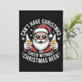 Ik kan geen kerstfeest hebben zonder kerstmis feestdagenkaart (Staand voorkant)