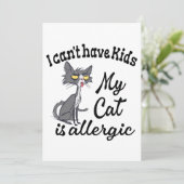 Ik kan geen Kinderen hebben... mijn kat is allergi Kaart (Staand voorkant)