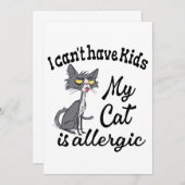 Ik kan geen Kinderen hebben... mijn kat is allergi Kaart (Voorkant / Achterkant)