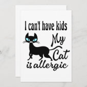 Ik kan geen Kinderen hebben... mijn kat is allergi Kaart (Voorkant / Achterkant)