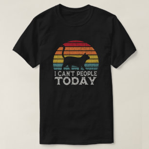 Ik kan geen mensen vandaag de dag grappige introve t-shirt