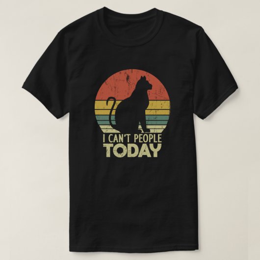 Ik kan geen mensen vandaag de dag grappige introve t-shirt (Design voorkant)