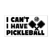Ik kan geen Pickleball hebben Rubberstempel (Afrduk)