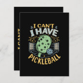 Ik kan geen Pickleball krijgen Informatiekaartje (Voorkant / Achterkant)