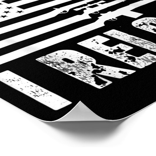 Ik kan geen Pistolen vervangen door Amerikaanse vl Poster (Hoek)