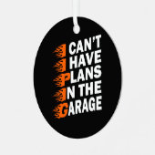 Ik kan geen plannen hebben in de garage monteur li metalen ornament (Voorkant links)