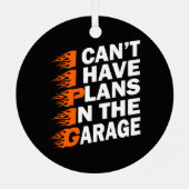 Ik kan geen plannen hebben in de garage monteur li metalen ornament (Achterkant)